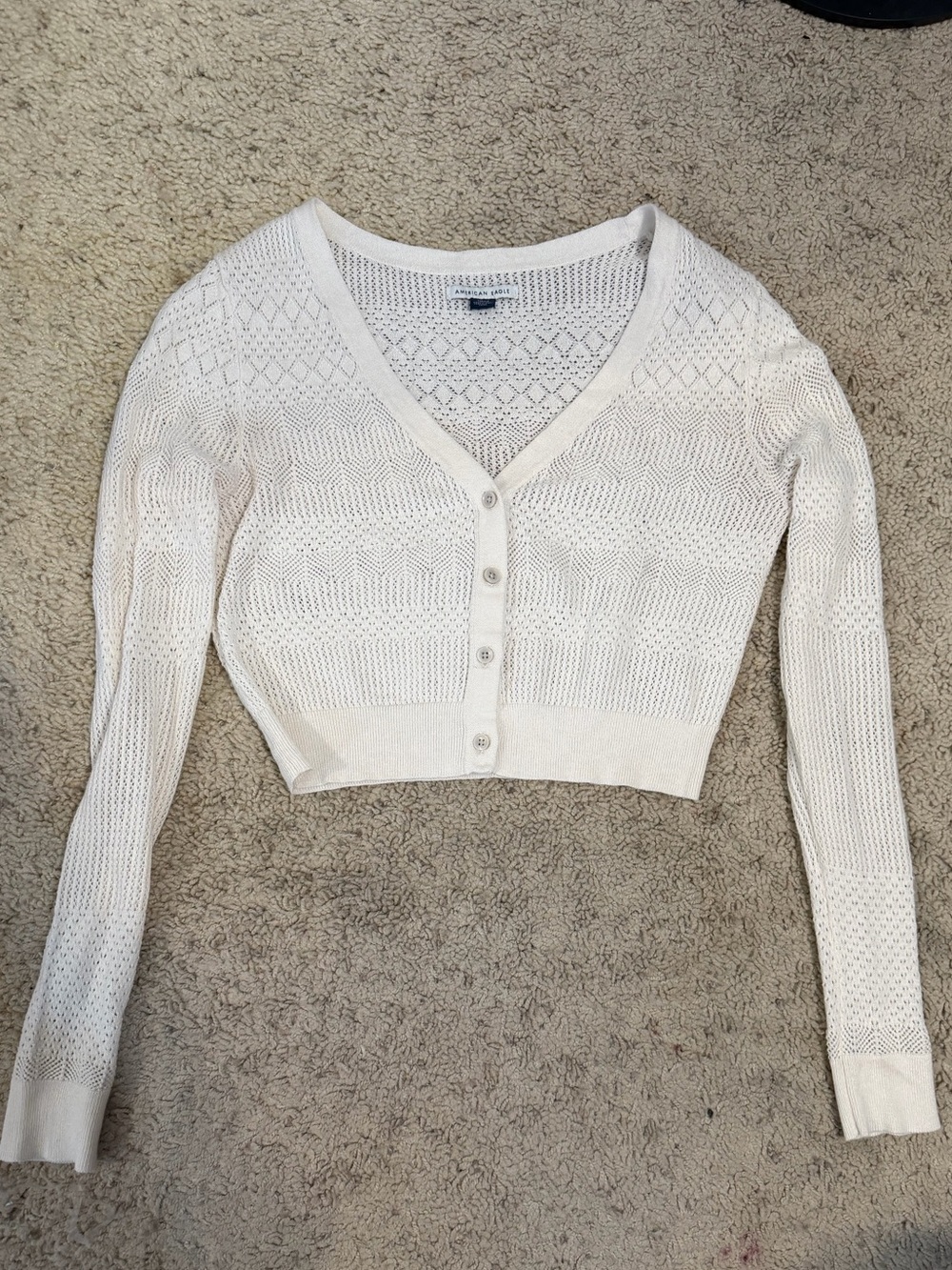 AE Cropped Knit Cardigan Size S